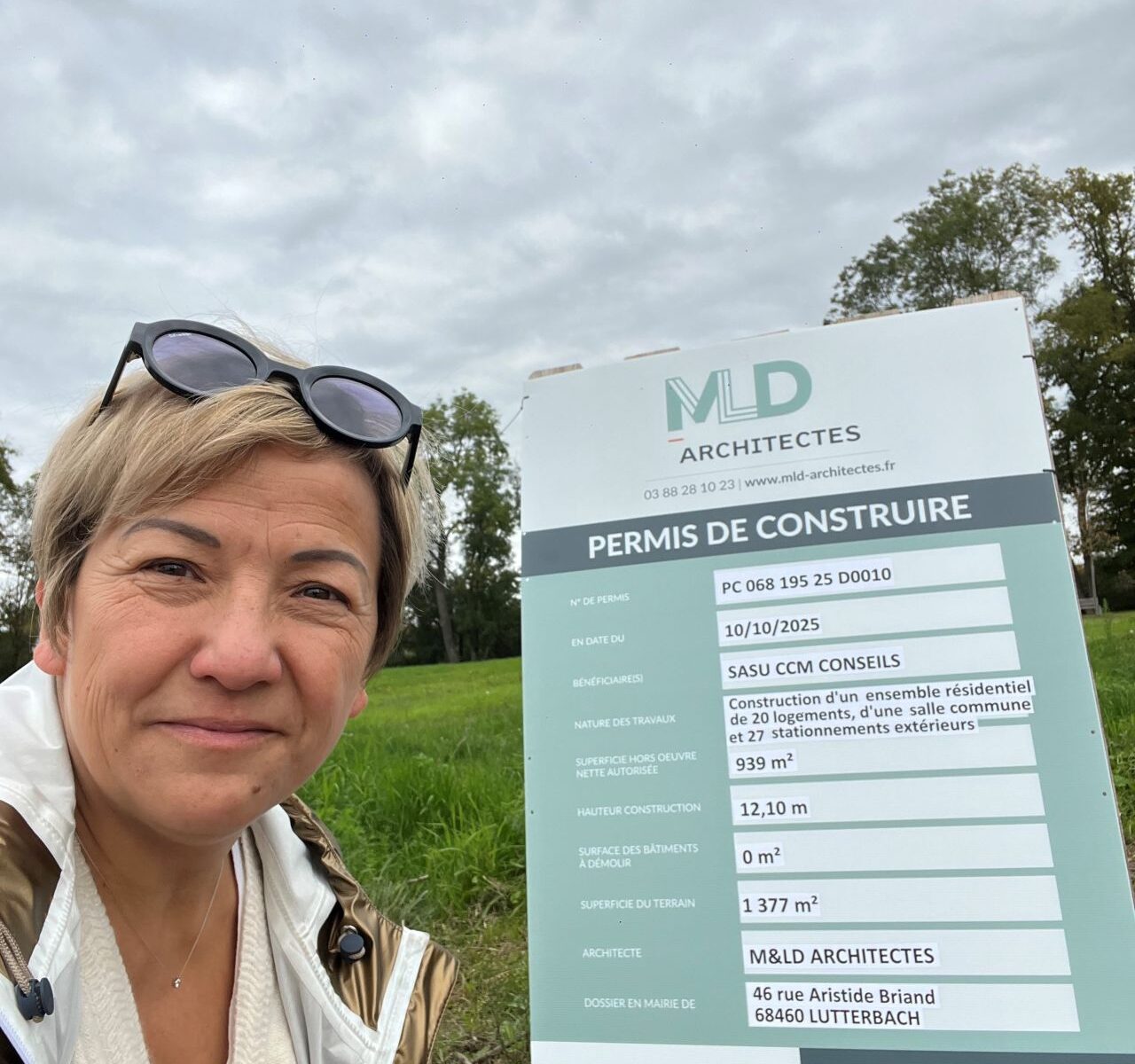 Corinne sur le terrain de Lutterbach